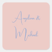 Elegante stijlvolle trendy handschrift scriptnaam vierkante sticker (Voorkant)