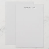 Elegante stijlvolle trendy unieke handschrift scri briefpapier (Voorkant / Achterkant)