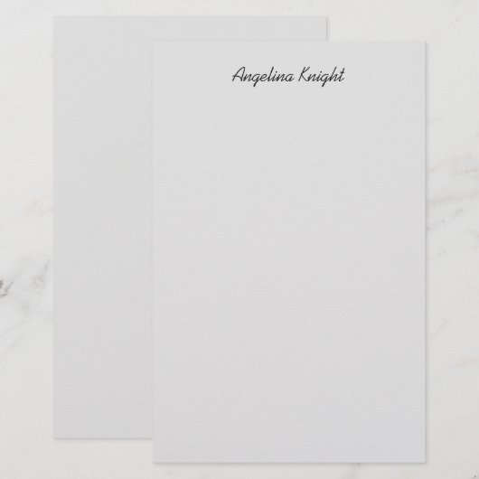 Elegante stijlvolle trendy unieke handschrift scri briefpapier (Voorkant / Achterkant)