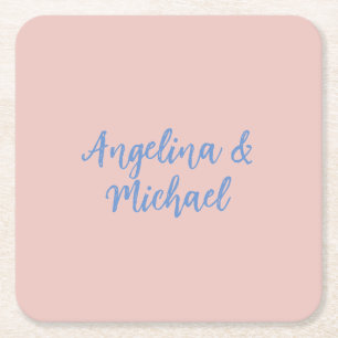 Elegante stijlvolle trendy unieke namen kalligrafi kartonnen onderzetters