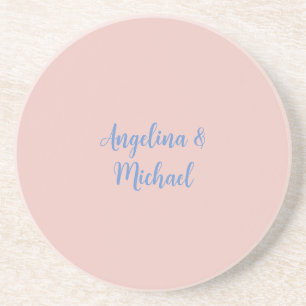 Elegante stijlvolle trendy unieke namen kalligrafi zandsteen onderzetter