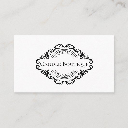 Elegante stijlvolle typografie kaarsenmaker Minima Visitekaartje (Voorkant)