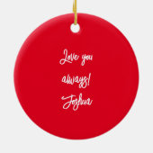 Elegante Stijlvolle Typografie Vrolijk Kerstfeest  Keramisch Ornament (Achterkant)