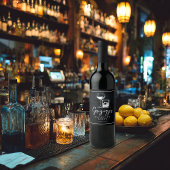 Elegante stijlvolle vrijgezellenfeest wijn etiket