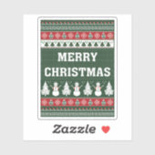 Elegante stijlvolle vrolijk kerstfeest sticker (Vel)