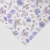 Elegante stijlvolle waterverf paarse wilde bloem tissuepapier (Detail)