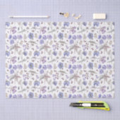 Elegante stijlvolle waterverf paarse wilde bloem tissuepapier (Craft)