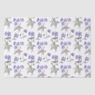 Elegante stijlvolle Waterverf Pastel Purple Flower Tissuepapier
