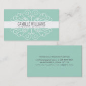 ELEGANTE stijlvolle wervelingen art nouveau cool m Visitekaartje (Voorkant / Achterkant)