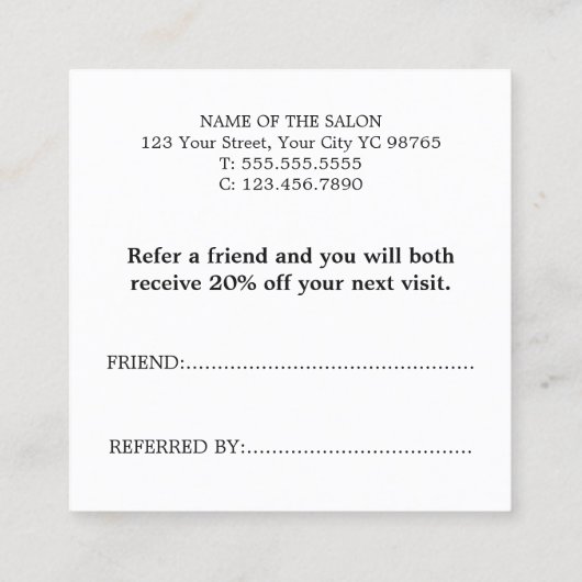 Elegante stijlvolle White Rose Golden Heart Beauty Aanbevelingskaartje (Achterkant)