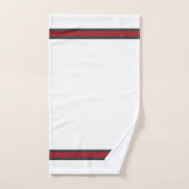 Elegante stijlvolle wit gestreepte luxe bad handdoek (Handdoek)