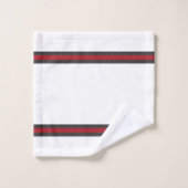 Elegante stijlvolle wit gestreepte luxe bad handdoek (Wasdoekje)
