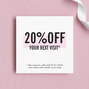 Elegante stijlvolle witte Rose Salon Coupon