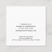 Elegante stijlvolle witte Rose Salon Coupon (Achterkant)