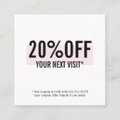 Elegante stijlvolle witte Rose Salon Coupon (Voorkant)