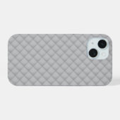 Elegante stijlvolle witte textuur iPhone 15 case (Achterkant horizontaal)
