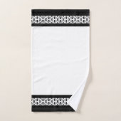 Elegante stijlvolle zwart & wit bad handdoek (Handdoek)