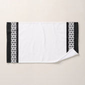 Elegante stijlvolle zwart & wit bad handdoek (Handdoek)