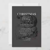 Elegante stijlvolle zwarte kerstkerstfeest kaart (Voorkant)