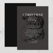 Elegante stijlvolle zwarte kerstkerstfeest kaart (Voorkant / Achterkant)