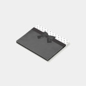 Elegante stijlvolle zwarte, witte polka stippen - post-it® notes (Schuin)