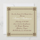 Elegante  Stiletto Bruids Douche Uitnodiging (Achterkant)