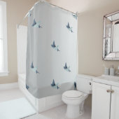 Elegante Stingray Douchegordijn met gradiënt groen (In situ)