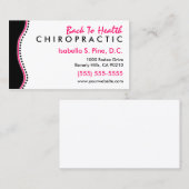 Elegante Stippen Chiropractische Visitekaartjes (Voorkant / Achterkant)