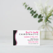 Elegante Stippen Chiropractische Visitekaartjes (Staand voorkant)
