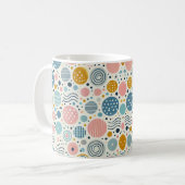 Elegante Stippen en golven koffie Mok (Voorkant links)