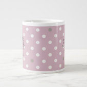 Elegante stippen monogram mok – aanpasbaar cadeau (Voorkant)