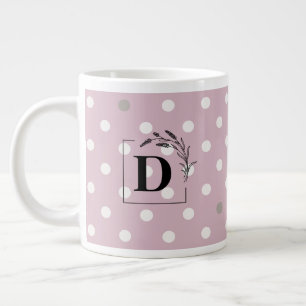 Elegante stippen monogram mok – aanpasbaar cadeau