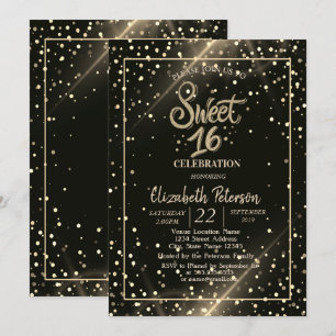 Elegante Stippen ,Sweet 16 Feest Kaart
