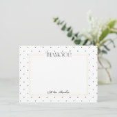 Elegante Stippen Thank You Kaarten (Staand voorkant)