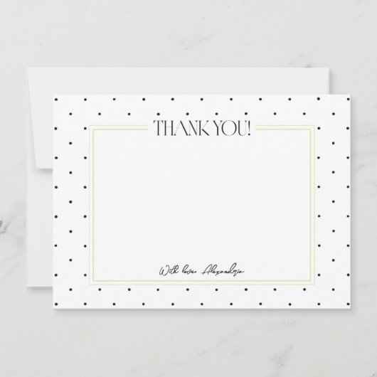 Elegante Stippen Thank You Kaarten (Voorkant)