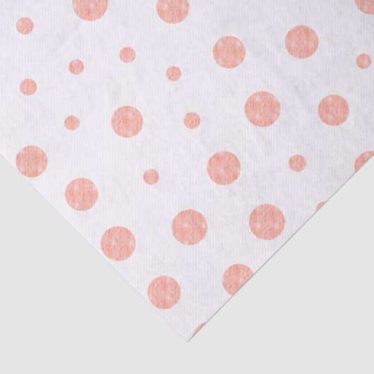 Elegante stippen - Zacht Roze Gouden Wit Tissuepapier (Detail)