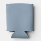 Elegante Stof Blauw Schrift Modern Naam Persoonlij Blikjeskoeler (Achterkant)