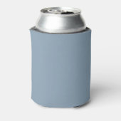 Elegante Stof Blauw Schrift Modern Naam Persoonlij Blikjeskoeler (Blikje Achterkant)