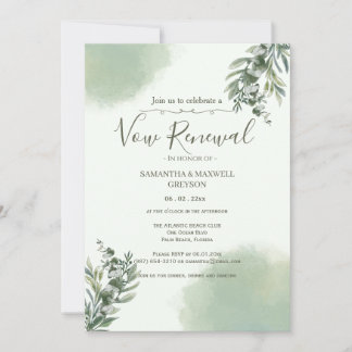 Elegante Stof Groen Script Huwelijksbelofte Verjaa Kaart