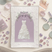 Elegante Stof Mauve Bruid Wordt Glas Sierbakje