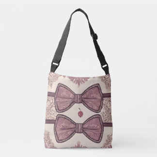 Elegante Stof Pink Vintage Strik Bruidsmeisje Cade Crossbody Tas