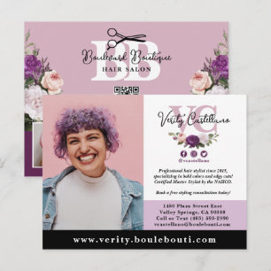 Elegante Stof Roze Bloem Salon Fotomarketing Briefkaart