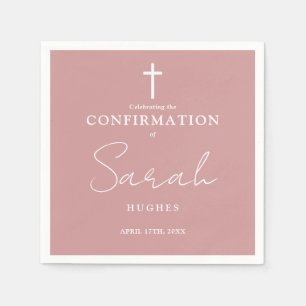 Elegante Stof Roze Moderne Minimalistische Confirm Servet
