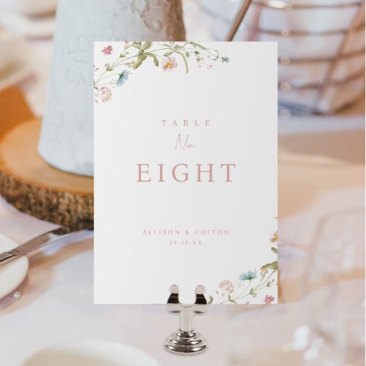 Elegante Stof Roze Wilde Bloem Rustieke Boho Bruil Kaart