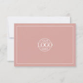 Elegante Stof Roze Zakelijk Cadeau Certificaat Log (Achterkant)