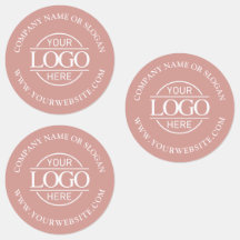 Elegante Stof Roze Zakelijk Logo Promotie