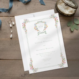 Elegante Stof Sagina Pastelkleurige Wilde Bloem Cr Kaart