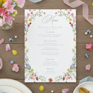 Elegante Stof Sagina Pastelkleurige Wilde Bloem Cr Menu