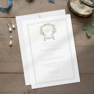 Elegante Stof Sagre Pastelkleurige Wilde Bloem Cre Kaart
