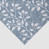 Elegante Stofblauwe Blad Botanische Silhouet Tissuepapier (Detail)